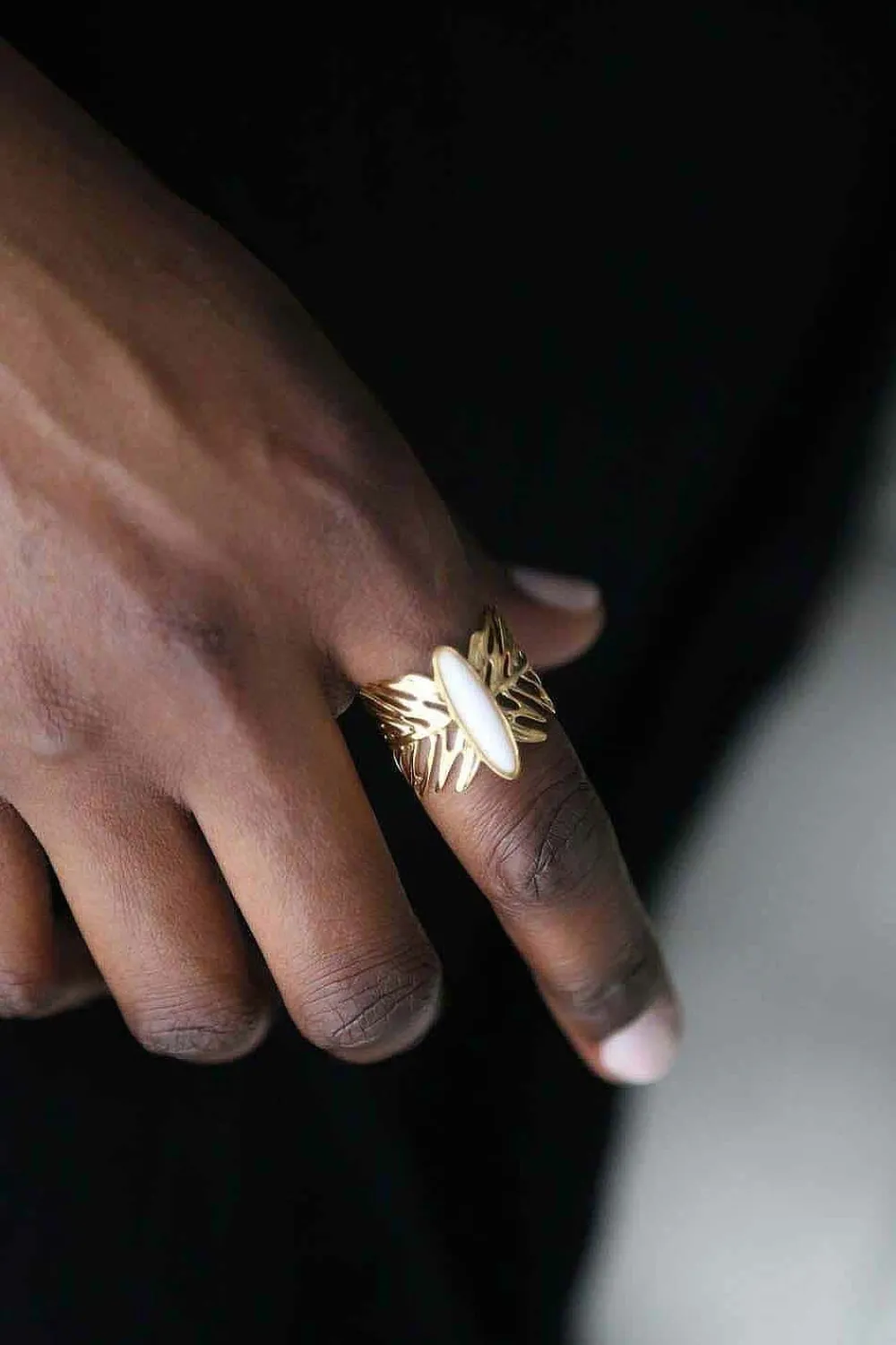 Cheap Bague Ajustable Blanc Tess Femmes Bague