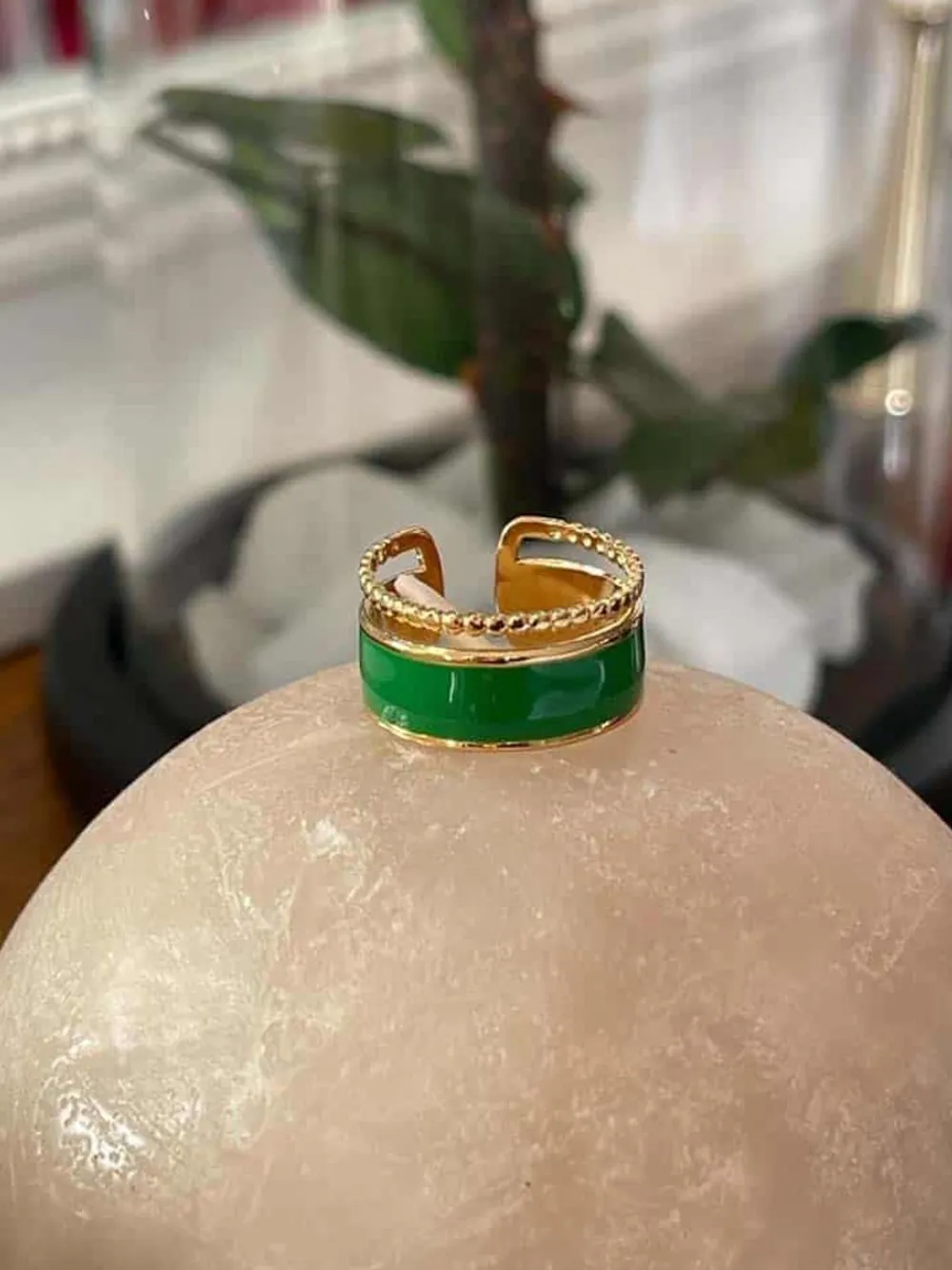 Clearance Bague Ajustable Vert Dulce Femmes Bague