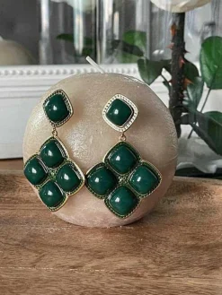 Clearance Boucles D'Oreille Vert Adele Femmes Boucles D'Oreille & Earcuff