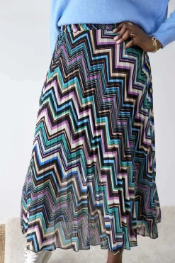 Shop Jupe Plissee Violet Ziguy Femmes Jupe