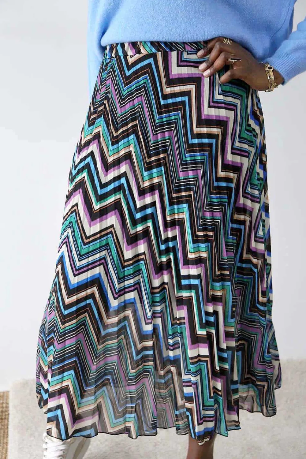 Shop Jupe Plissee Violet Ziguy Femmes Jupe