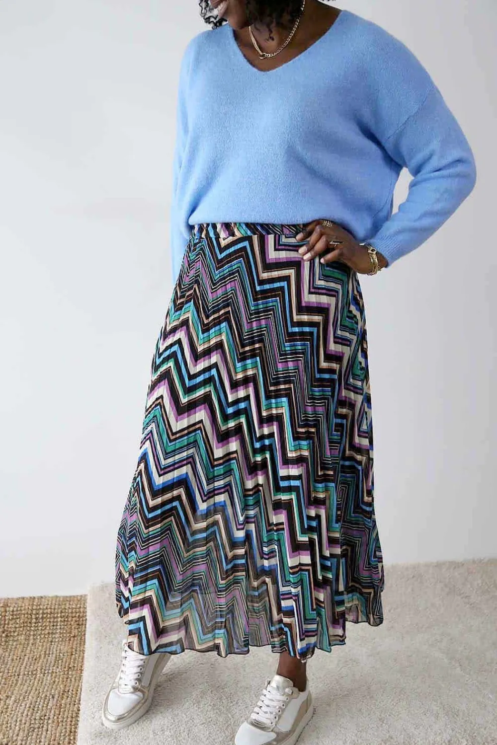 Shop Jupe Plissee Violet Ziguy Femmes Jupe