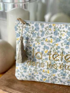 Online Pochette A Message Bleu Zyme Femmes Pochette & Trousse