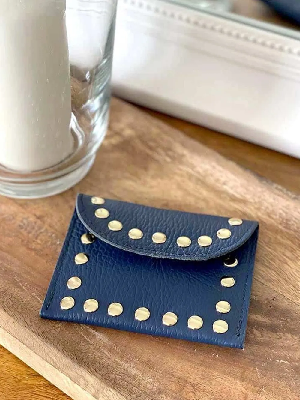 Cheap Porte-Cartes Bleu Marine Storm Femmes Porte-Cartes