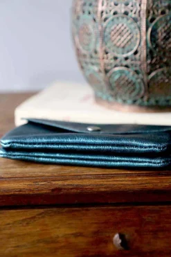 Cheap Porte-Cartes Bleu Petrole Lorna Femmes Porte-Cartes
