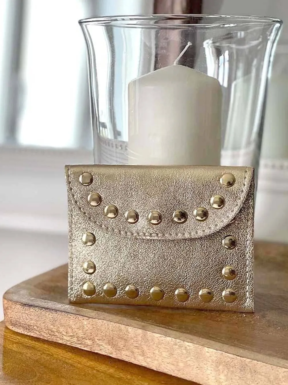 Cheap Porte-Cartes Dore Or Dexie Femmes Porte-Cartes