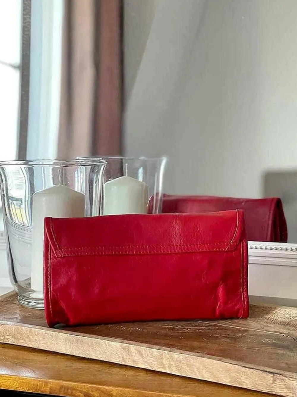 New Portefeuille Compagnon Rouge Maelle Femmes Portefeuille & Compagnon