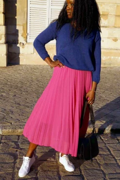 Store Pull Bleu Encre Elise Femmes Pull