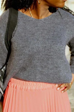 Store Pull Gris Elise Femmes Pull