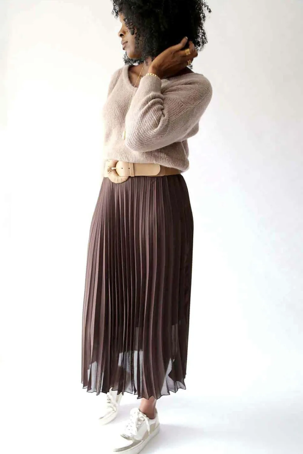 Best Sale Pull Mohair Taupe Ozzie Femmes Pull
