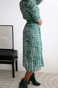 Store Robe Longue Vert Eva Femmes Robe