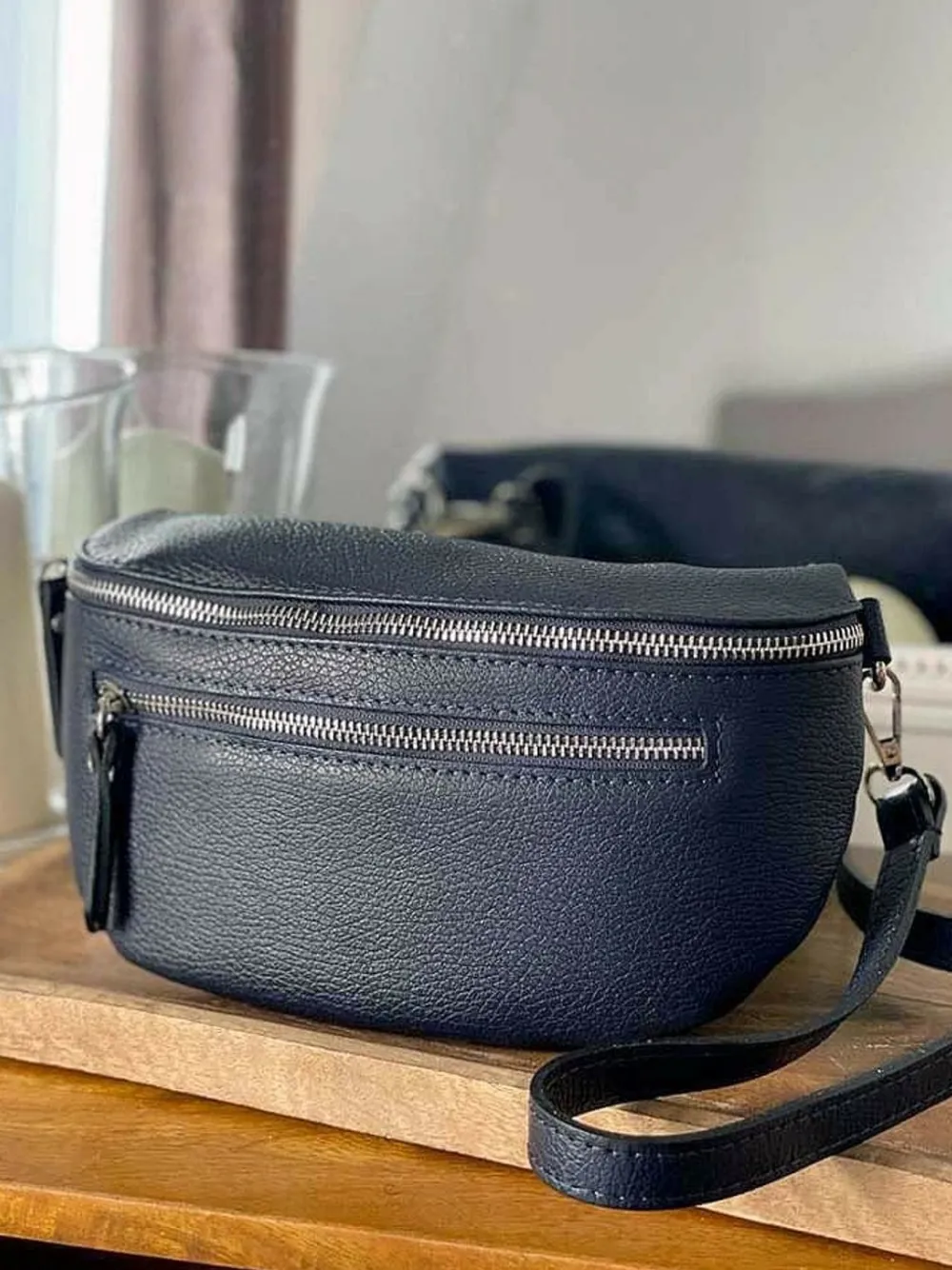 Hot Sac Banane Bleu Marine Chelby Femmes Sac Banane