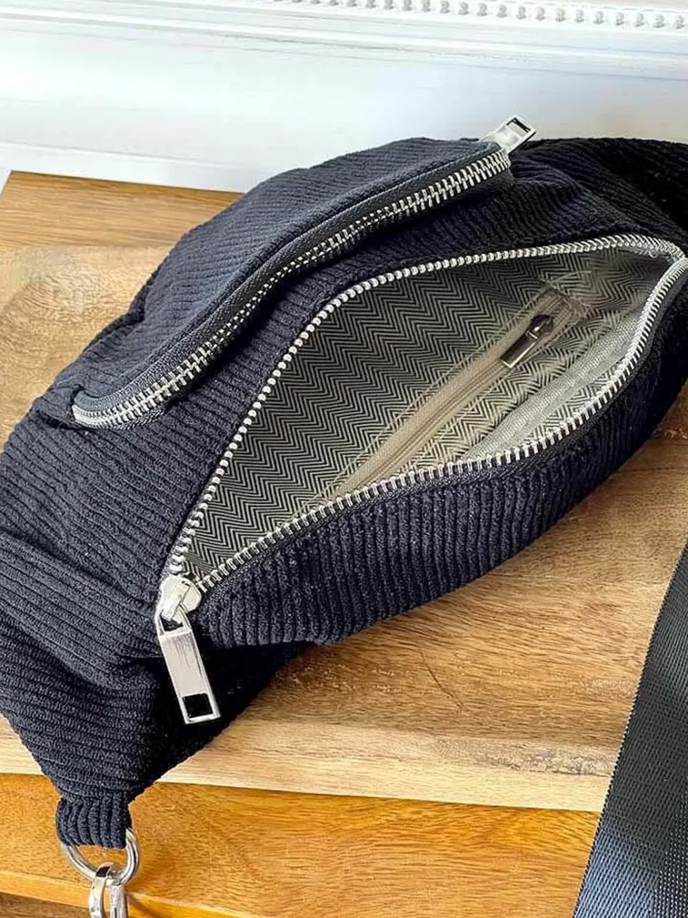 Outlet Sac Banane Noir Estela Femmes Sac Banane