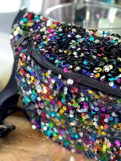 New Sac Banane Rose Multico A Sequins Laumy Femmes Sac Banane