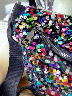 New Sac Banane Rose Multico A Sequins Laumy Femmes Sac Banane