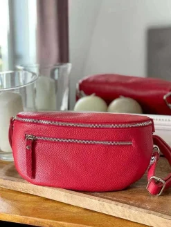 Best Sale Sac Banane Rouge Chelby Femmes Sac Banane