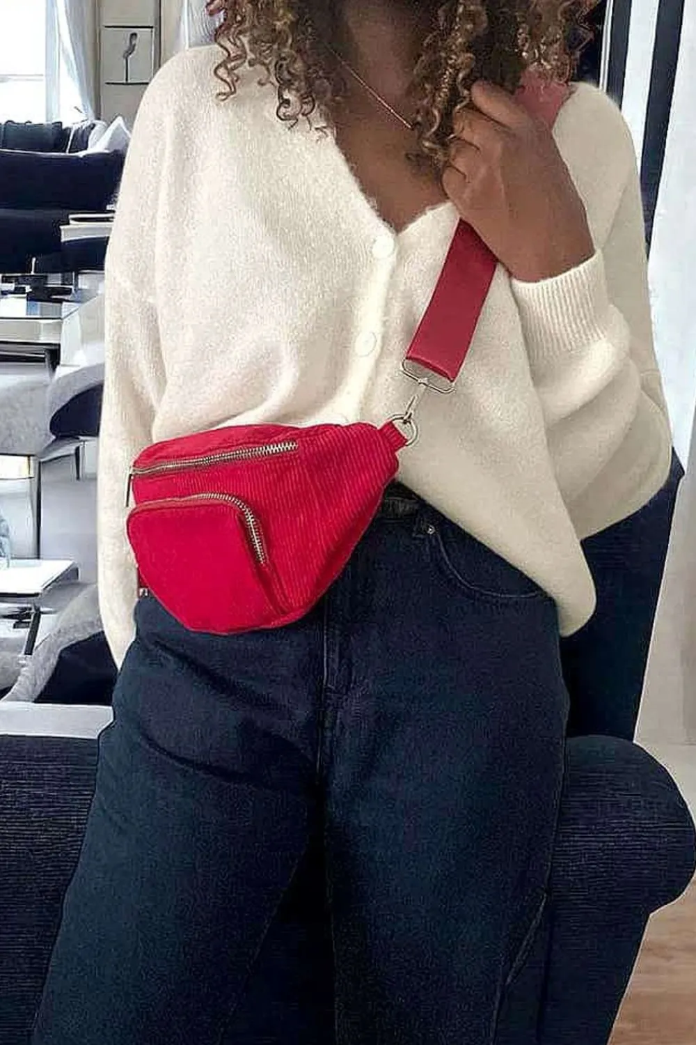 Shop Sac Banane Rouge Estela Femmes Sac Banane