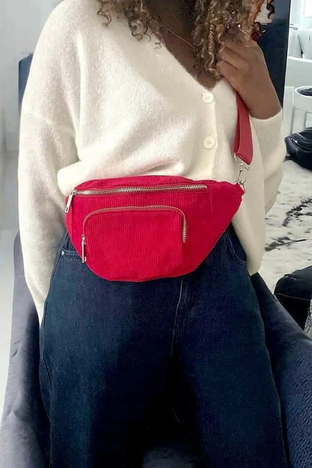 Shop Sac Banane Rouge Estela Femmes Sac Banane