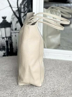 Discount Sac Beige Ecru Agata Femmes Sac Format A4 Et +