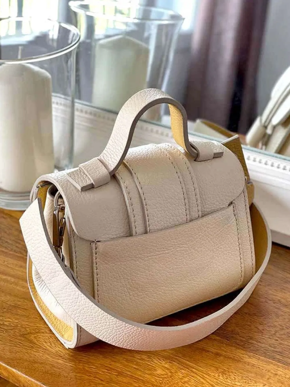 Best Sale Sac Beige Ecru Drixy Femmes Sac Porte Epaule Avec Sangle