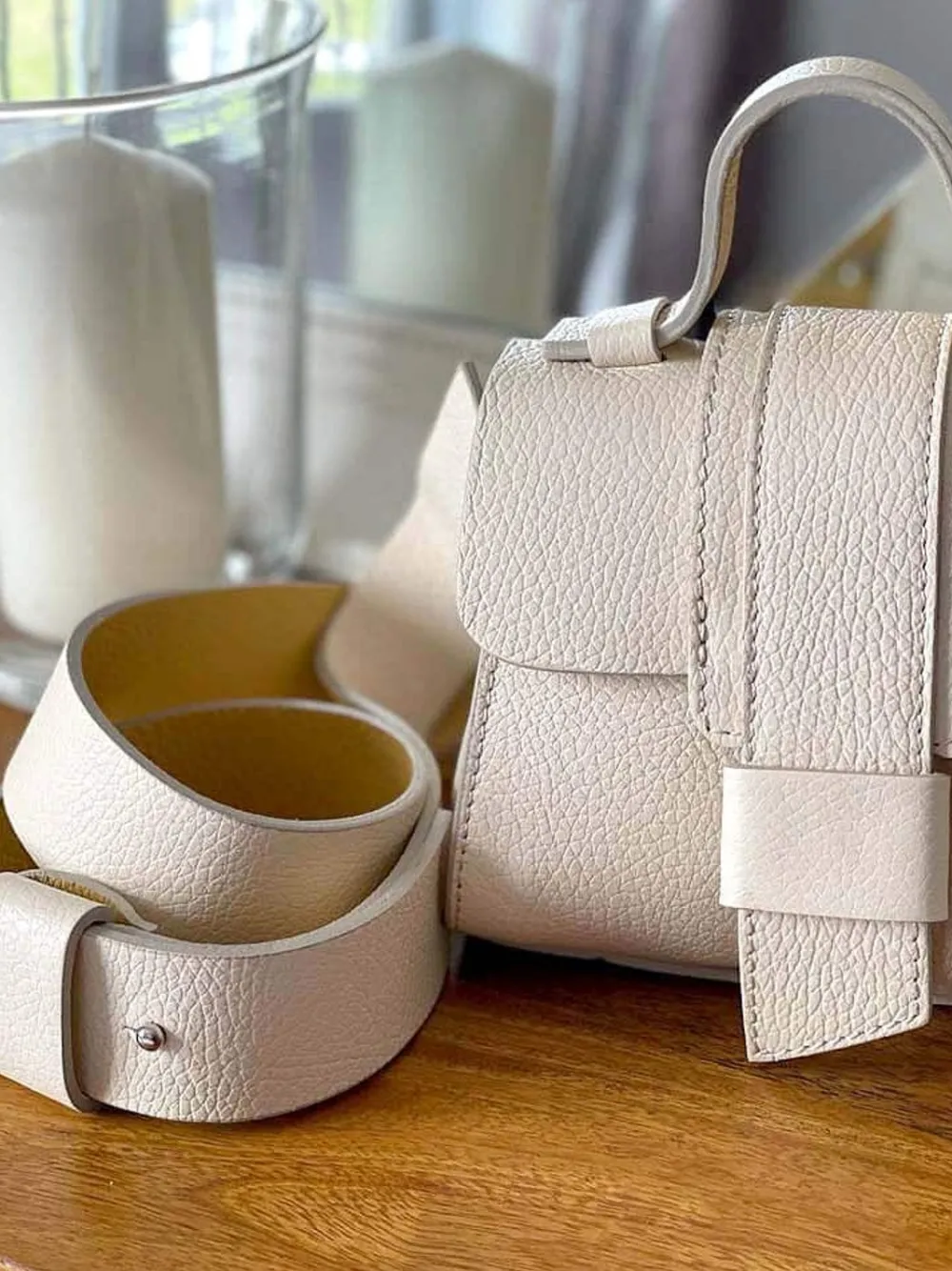 Best Sale Sac Beige Ecru Drixy Femmes Sac Porte Epaule Avec Sangle