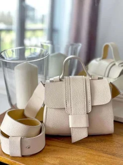 Best Sale Sac Beige Ecru Drixy Femmes Sac Porte Epaule Avec Sangle