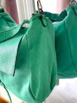 Fashion Sac Besace Cuir Vert Pomme Ninon Femmes Sac Format A4 Et +