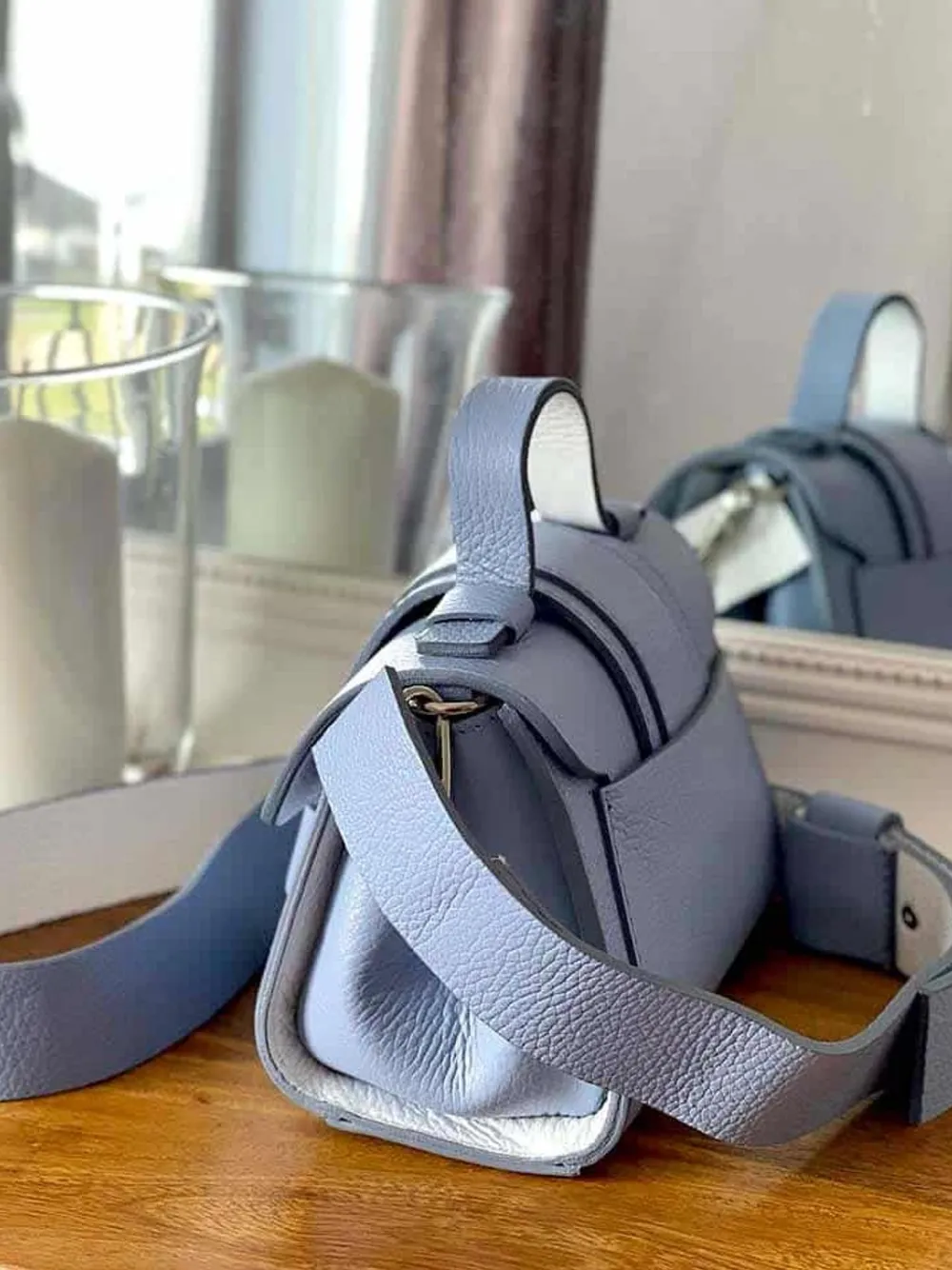 Clearance Sac Bleu Ciel Drixy Femmes Sac Porte Epaule Avec Sangle