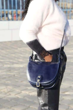 Best Sac Bleu Petit Stefania Femmes Sac Porte Epaule Avec Sangle