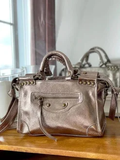 Fashion Sac Dore Champagne Fabiola Femmes Sac Porte Epaule Avec Sangle