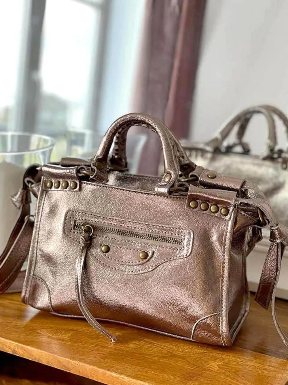 Fashion Sac Dore Champagne Fabiola Femmes Sac Porte Epaule Avec Sangle