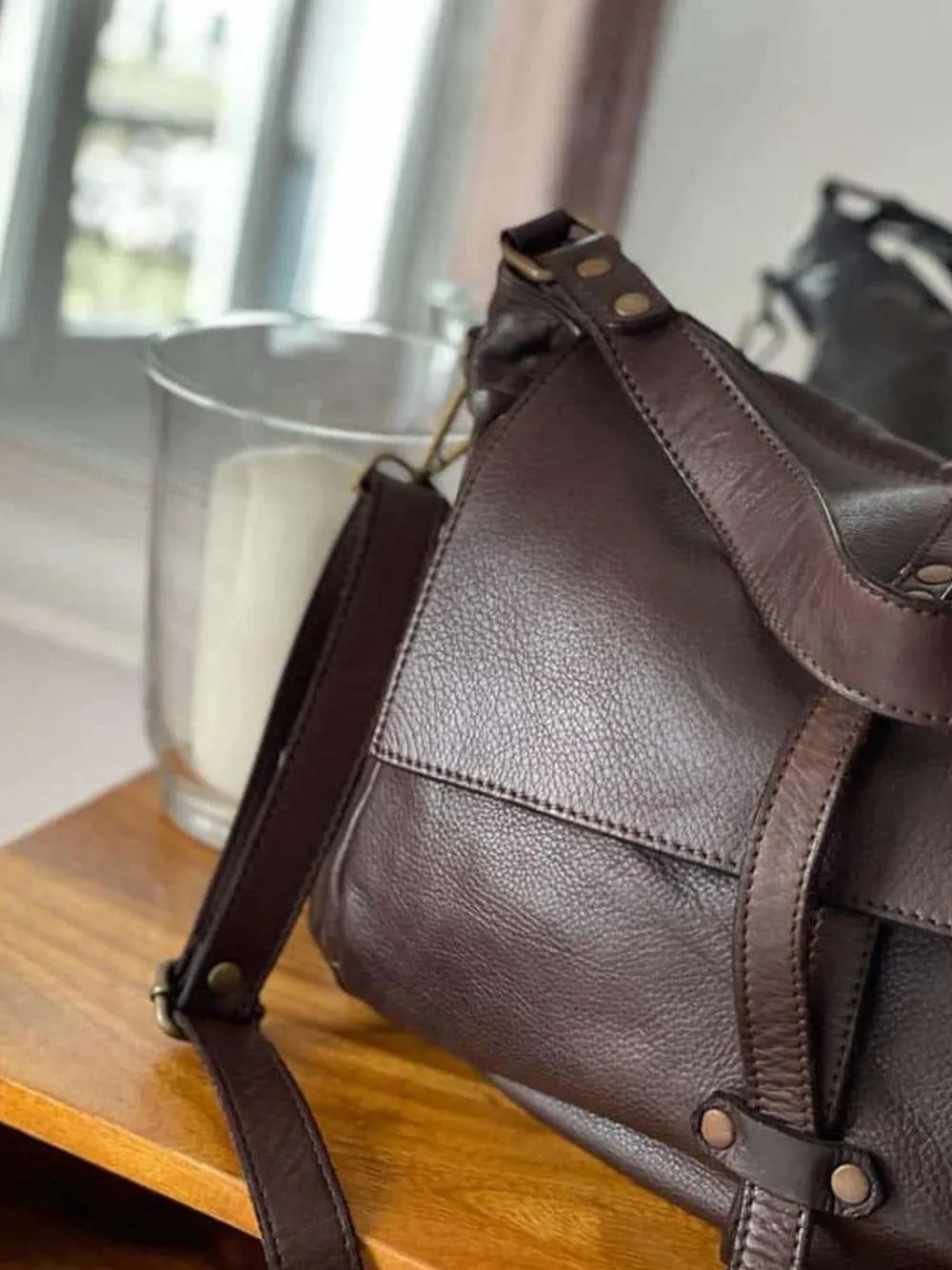 Cheap Sac Marron Cafe Ninon Femmes Sac Format A4 Et +