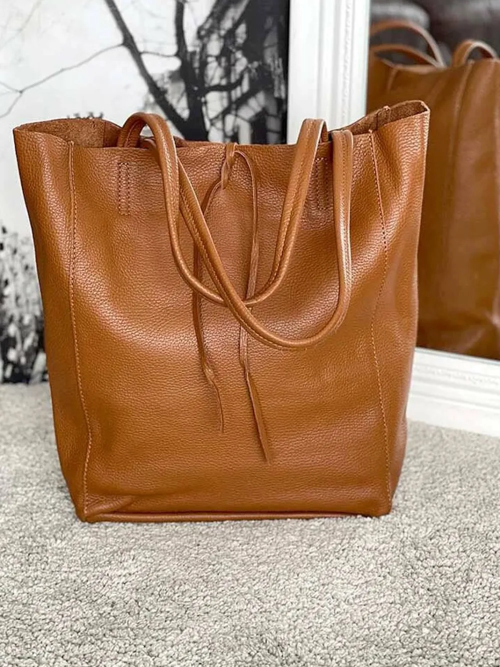 Discount Sac Marron Camel Agata Femmes Sac Format A4 Et +