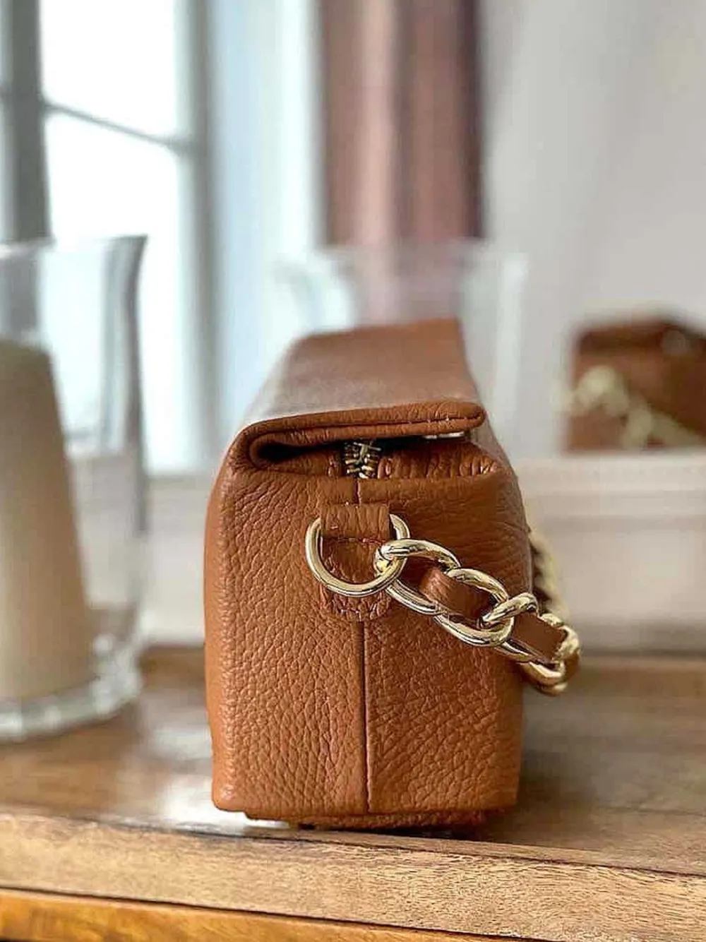 Flash Sale Sac Marron Camel Clover Femmes Sac Porte Epaule Avec Sangle