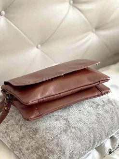 Outlet Sac Marron Linette Femmes Sac Porte Epaule Avec Sangle