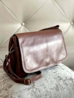 Outlet Sac Marron Linette Femmes Sac Porte Epaule Avec Sangle
