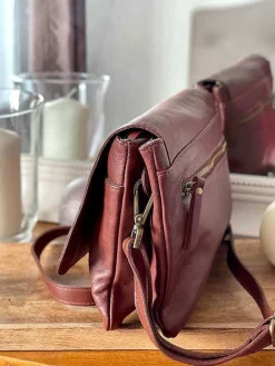 Outlet Sac Marron Linette Femmes Sac Porte Epaule Avec Sangle