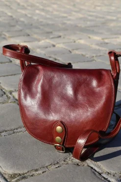 Clearance Sac Marron Petit Stefania Femmes Sac Porte Epaule Avec Sangle