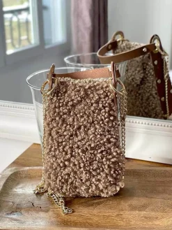 Best Sale Sac Marron Taupe Shannon Femmes Sac Porte Epaule Avec Sangle