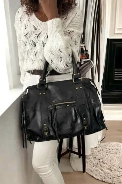 Sale Sac Noir Eloane Femmes Sac Porte Epaule Avec Anse
