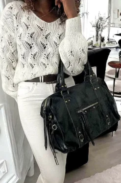 Sale Sac Noir Eloane Femmes Sac Porte Epaule Avec Anse