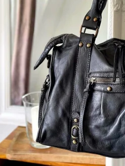 Hot Sac Noir Monroe Femmes Sac Porte Epaule Avec Anse