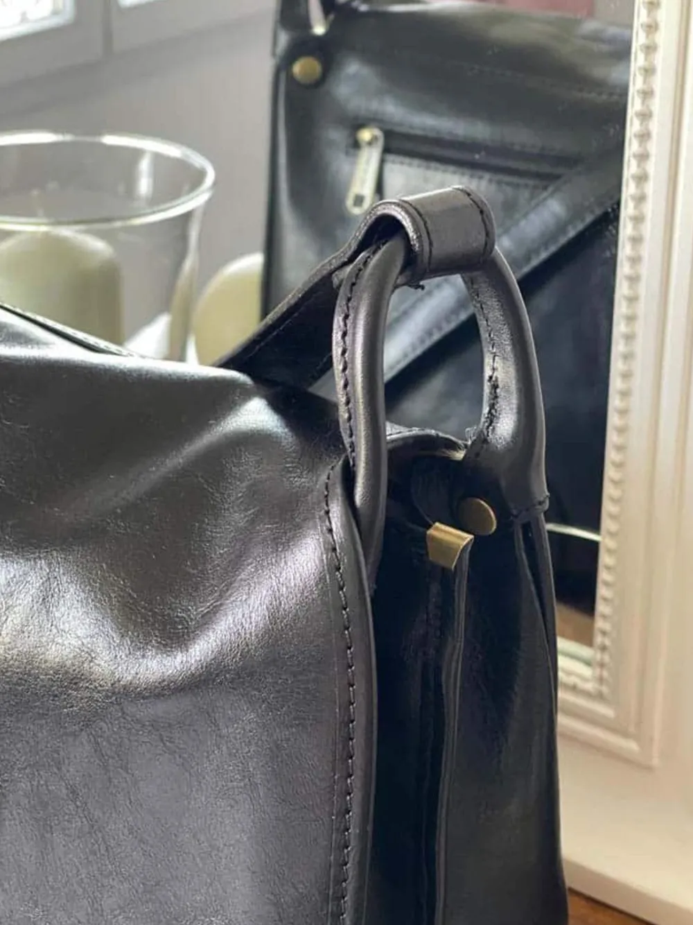 Hot Sac Noir Stefania Femmes Sac Porte Epaule Avec Sangle