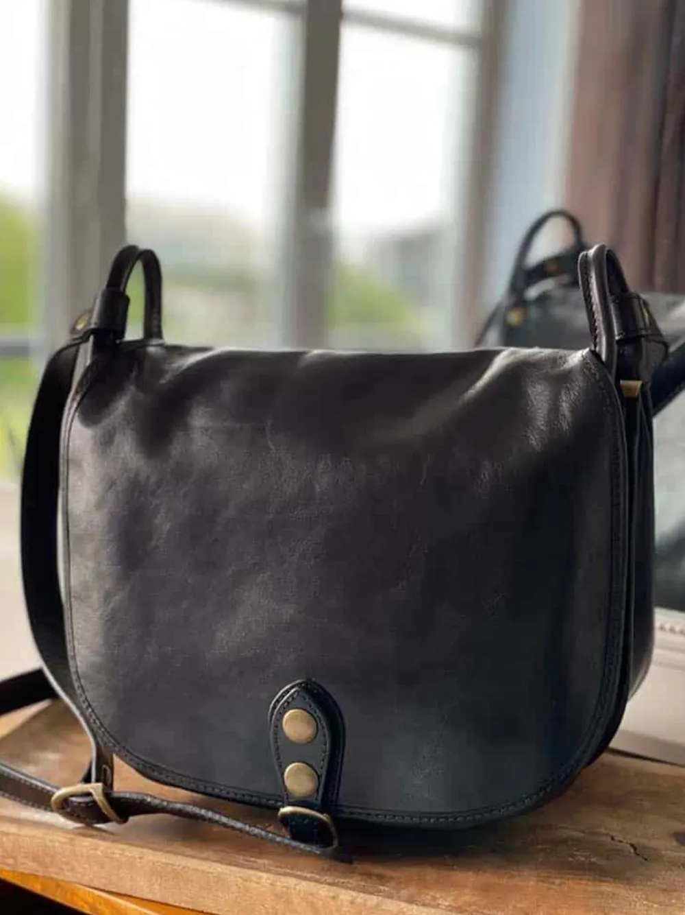 Hot Sac Noir Stefania Femmes Sac Porte Epaule Avec Sangle