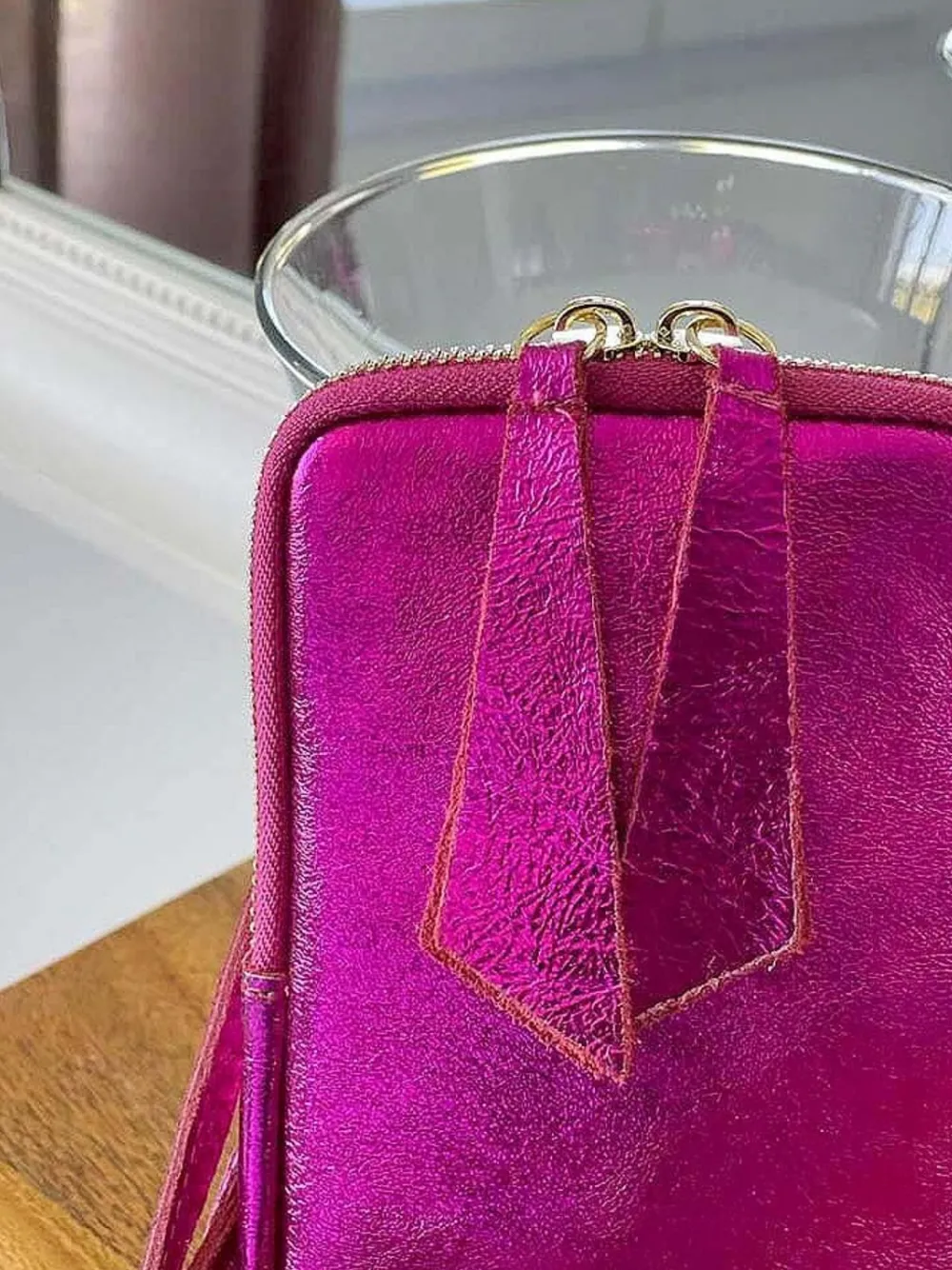Clearance Sac Portable En Cuir Rose Kira Femmes Sac Taille Téléphone Portable
