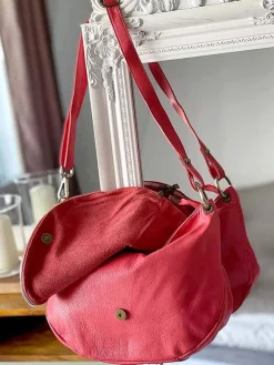 Fashion Sac Rose Corail Yasmine Femmes Sac Porte Epaule Avec Sangle