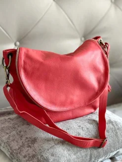 Fashion Sac Rose Corail Yasmine Femmes Sac Porte Epaule Avec Sangle