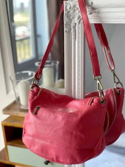 Fashion Sac Rose Corail Yasmine Femmes Sac Porte Epaule Avec Sangle