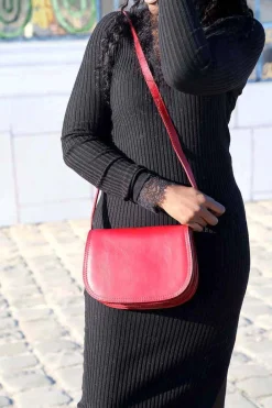 Online Sac Rouge Marlow Femmes Sac Porte Epaule Avec Sangle