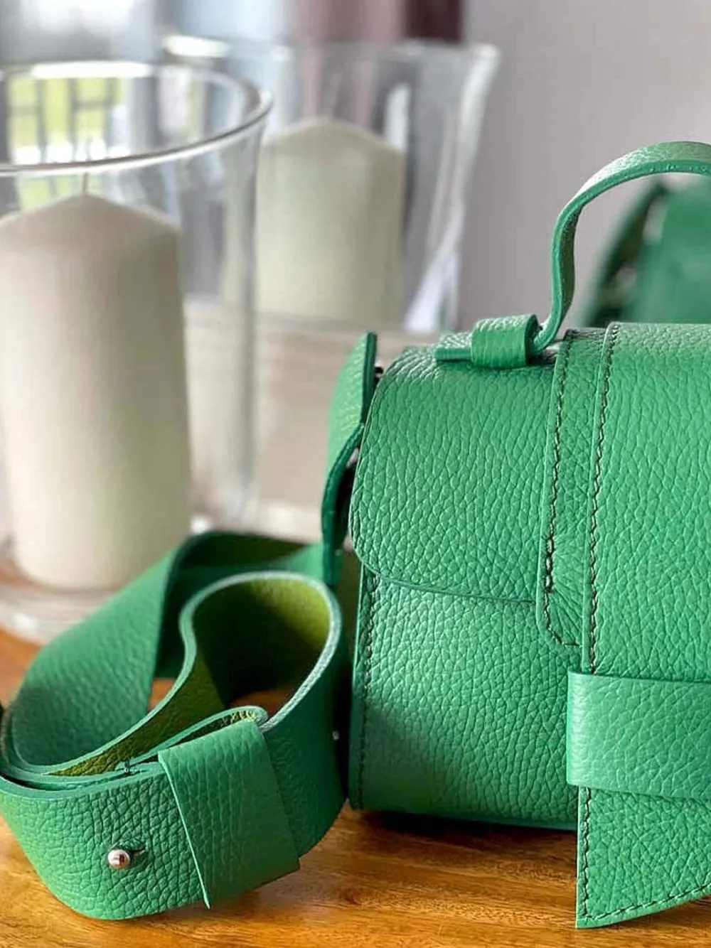 Store Sac Vert Pomme Drixy Femmes Sac Porte Epaule Avec Sangle